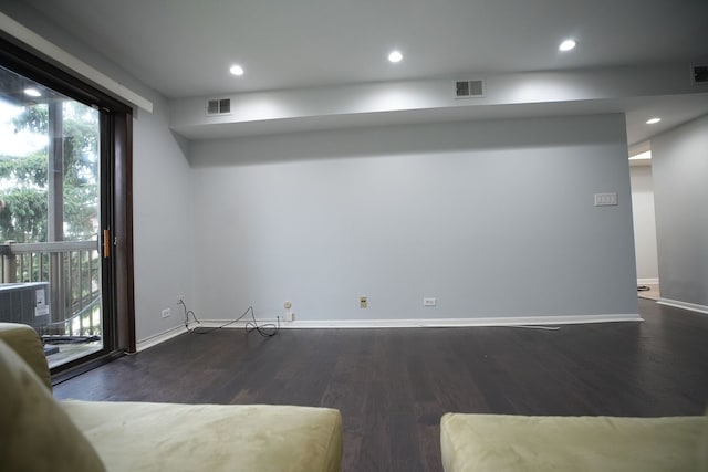 interior space featuring dark hardwood / wood-style flooring