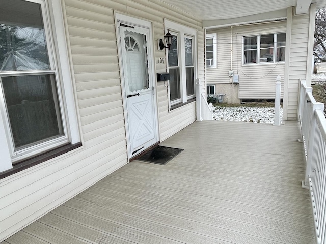 wooden deck with a porch