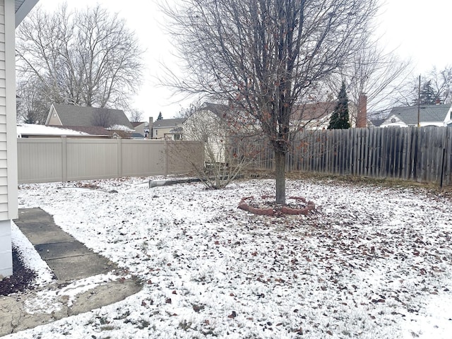 view of snowy yard