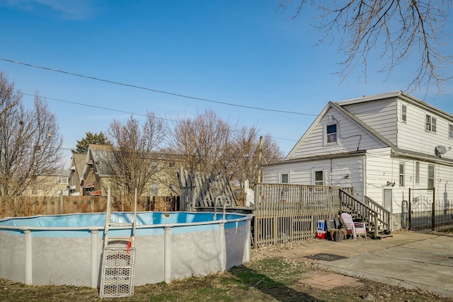 view of pool with a deck