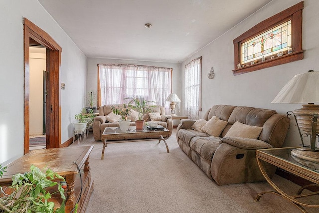 view of carpeted living room