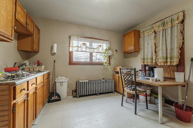 kitchen featuring radiator