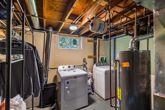 utilities featuring independent washer and dryer and water heater