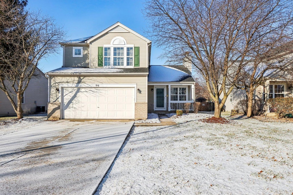 front of property featuring a garage