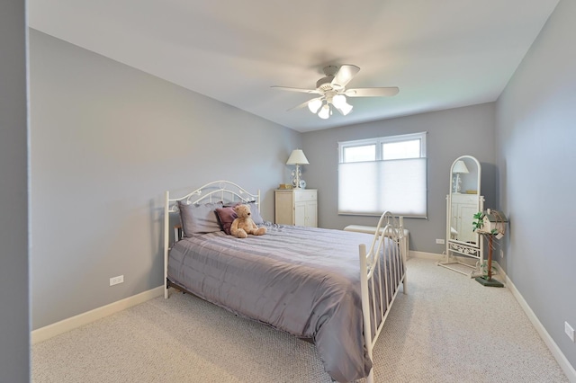 3430 Sandstone Ct, Lake In The Hills, IL 60156 - carpeted bedroom featuring baseboards and a ceiling fan