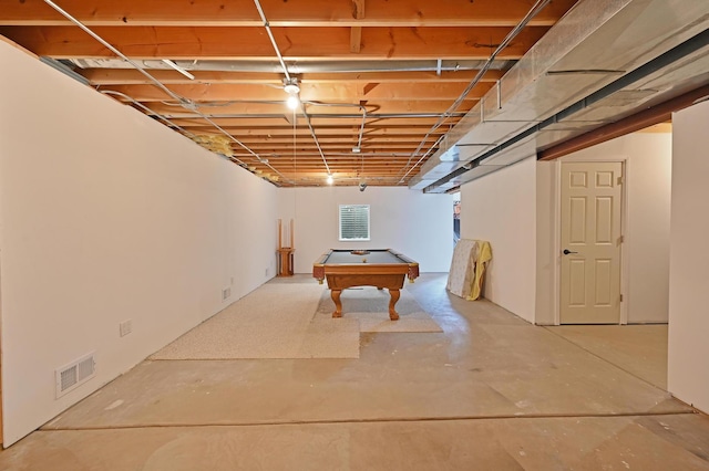3430 Sandstone Ct, Lake In The Hills, IL 60156 - basement featuring billiards