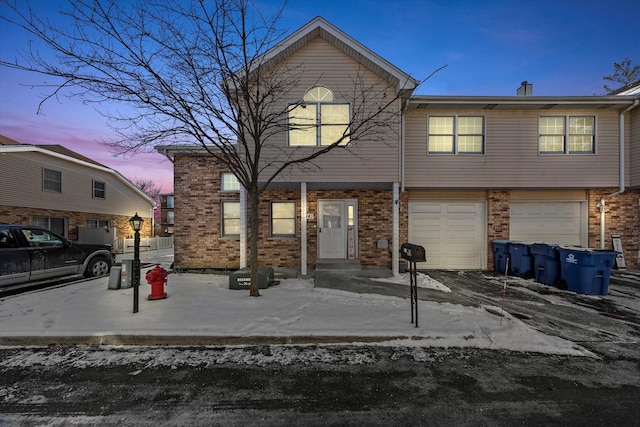 view of property with a garage