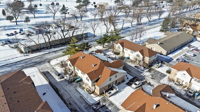 view of snowy aerial view