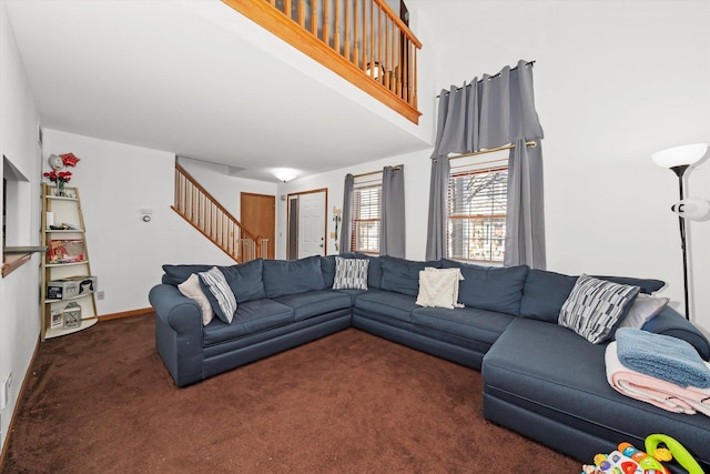 view of carpeted living room