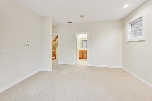 view of carpeted empty room