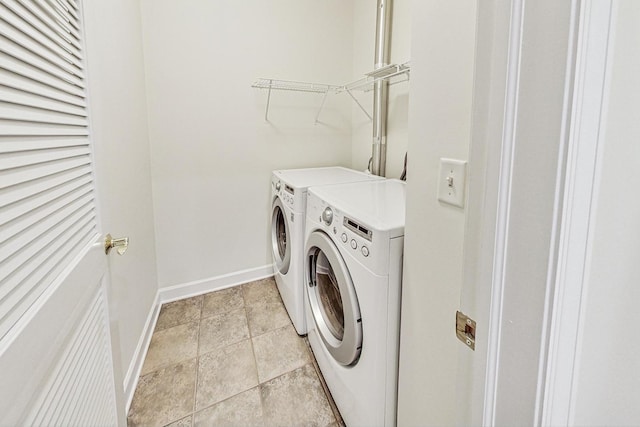 laundry room featuring washer and dryer