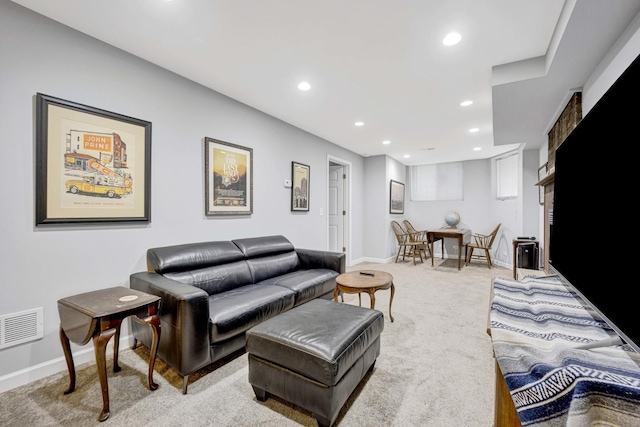 view of carpeted living room