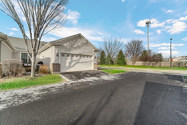 exterior space featuring a garage