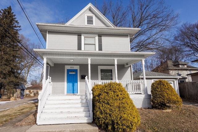 view of front facade with a porch