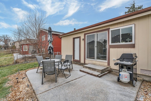 view of patio featuring grilling area