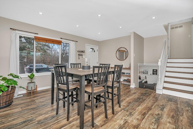 dining room featuring dark hardwood / wood-style floors