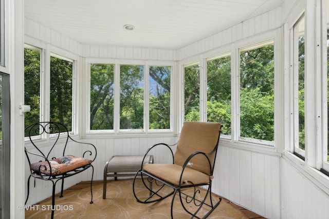 view of sunroom