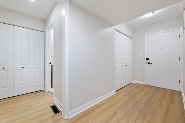 foyer featuring light hardwood / wood-style flooring