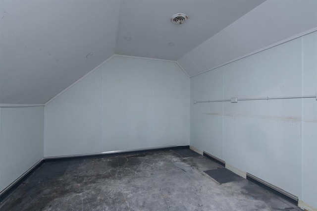 bonus room with lofted ceiling