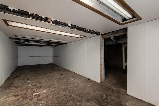 view of basement