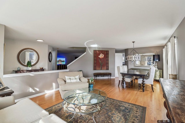 living room featuring hardwood / wood-style flooring