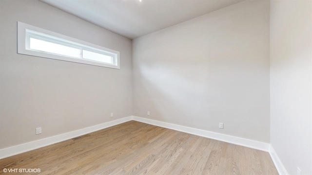 empty room featuring light hardwood / wood-style flooring