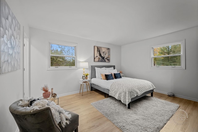 bedroom featuring hardwood / wood-style flooring