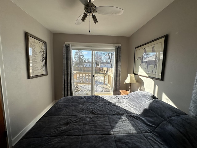 bedroom with ceiling fan