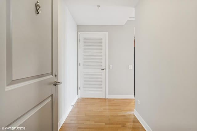 hallway featuring light hardwood / wood-style floors