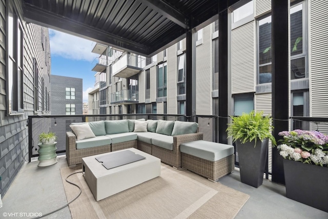 view of patio / terrace featuring an outdoor living space