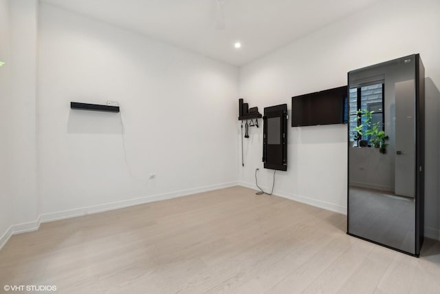 empty room featuring light hardwood / wood-style floors