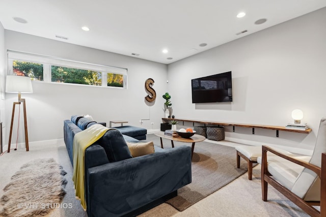 view of carpeted living room