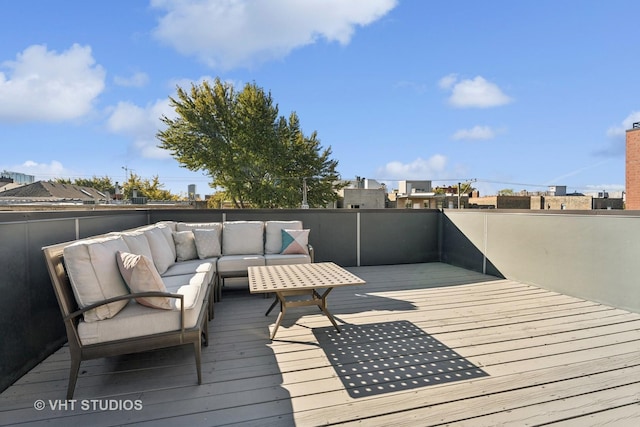 deck featuring an outdoor hangout area