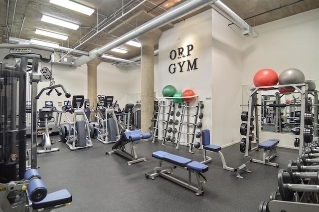 view of exercise room