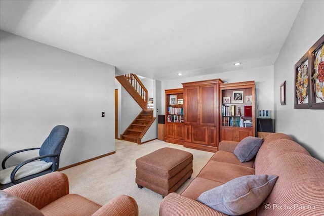 view of carpeted living room