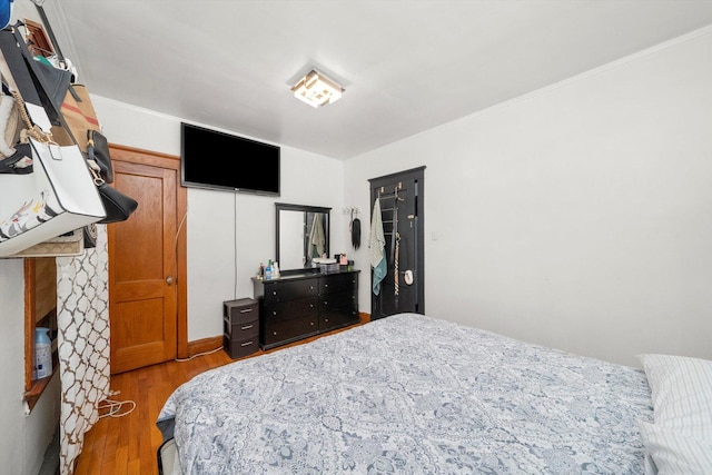 bedroom featuring light hardwood / wood-style flooring