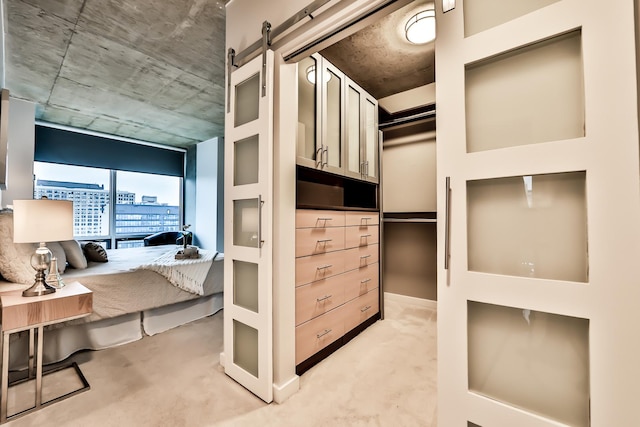 611 S Wells St Unit 1903, Chicago, IL 60607 - walk in closet with a barn door