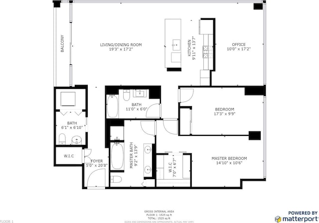 611 S Wells St Unit 1903, Chicago, IL 60607 - view of home floor plan