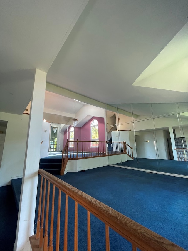 17617 Central Park Ave, Hazel Crest, IL 60429 - interior space with carpet and vaulted ceiling