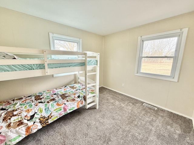 bedroom with carpet