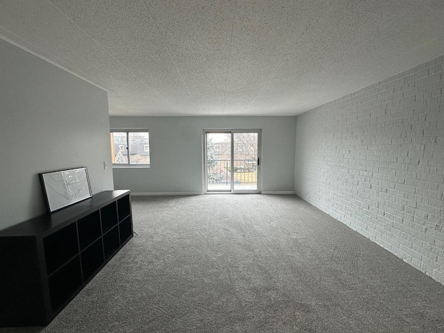 unfurnished living room with carpet