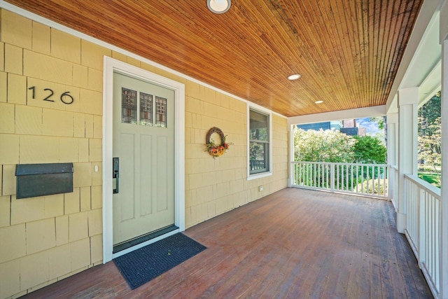 exterior space with covered porch