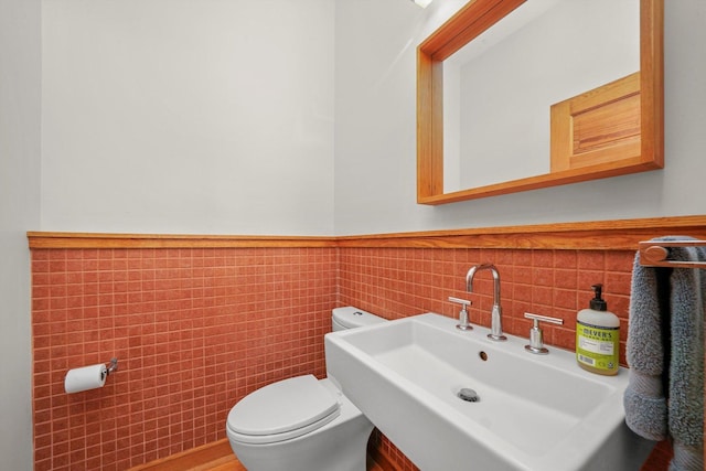 bathroom with sink and toilet