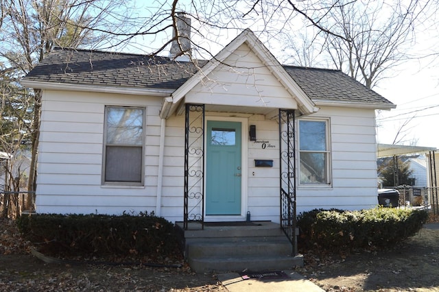 view of bungalow-style home