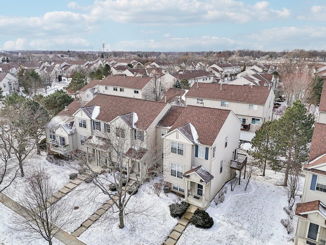 view of snowy aerial view