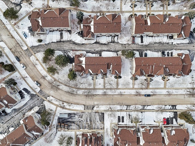 view of snowy aerial view