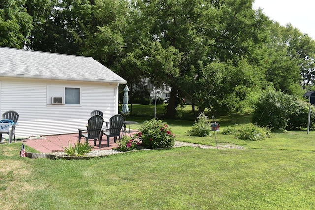 view of yard featuring a patio