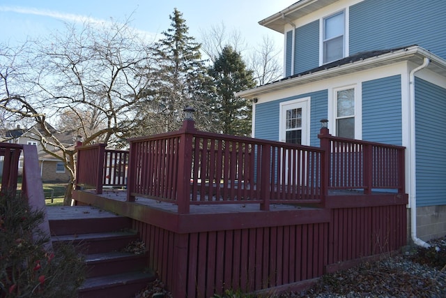 view of wooden deck