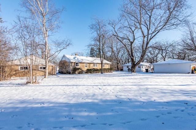 view of snowy yard