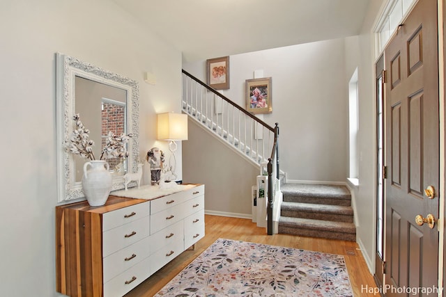 entryway featuring light wood-type flooring